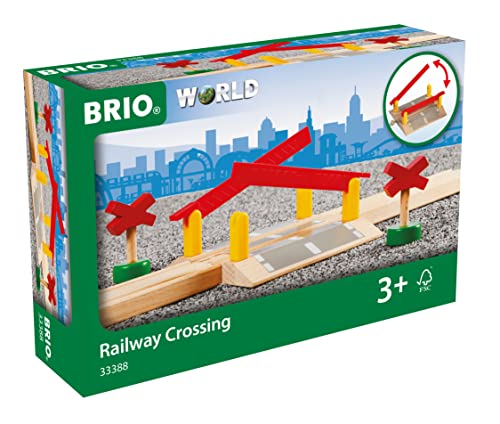 BRIO Bahn 33388 - Bahnübergang - Eisenbahnzubehör Holzeisenbahn - Empfohlen für Kinder ab 3 Jahren von BRIO