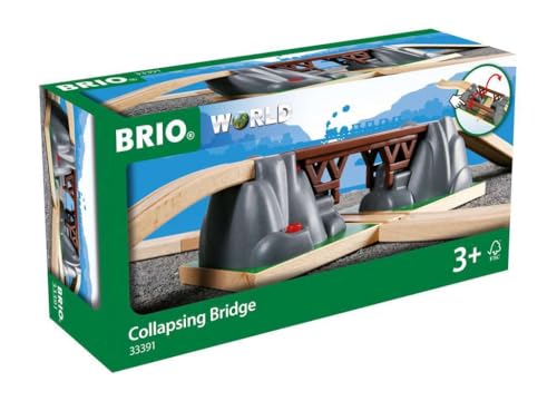 BRIO World 33391 Einsturzbrücke - Ergänzung für die BRIO Holzeisenbahn - Empfohlen ab 3 Jahren von BRIO
