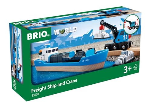 BRIO 33534 - Containerschiff mit Kranwagen von BRIO