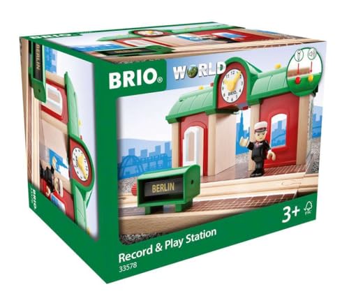BRIO World 33578 Sprechender Bahnhof Eisenbahn Zubehör mit Aufnahmefunktion - Kleinkinderspielzeug empfohlen ab 3 Jahren BRIO World 33578 Sprechender Bahnhof Eisenbahn Zubehör mit Aufnahmefunktion - Kleinkinderspielzeug empfohlen ab 3 Jahren von BRIO