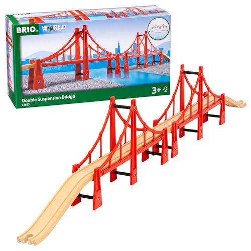 BRIO World 33683 Hängebrücke - Eisenbahnzubehör Holzeisenbahn - Kleinkinderspielzeug empfohlen für Kinder ab 3 Jahren BRIO World 33683 Hängebrücke - Eisenbahnzubehör Holzeisenbahn - Kleinkinderspielzeug empfohlen für Kinder ab 3 Jahren von BRIO