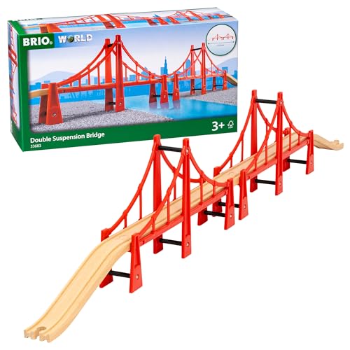 BRIO World 33683 - Hängebrücke - Eisenbahnzubehör Holzeisenbahn - Kleinkinderspielzeug empfohlen für Kinder ab 3 Jahren von BRIO