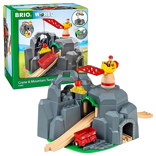 BRIO World 33889 Große Goldmine mit Sound-Tunnel - Zubehör Holzeisenbahn - Kleinkinderspielzeug empfohlen für Kinder ab 3 Jahren von BRIO