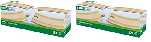 BRIO 33342000-1/1 Gebogene Gleise (E) (Packung mit 2) von BRIO