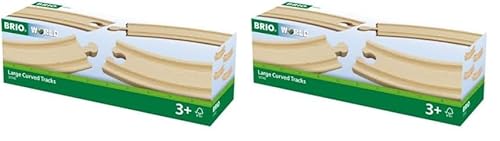 BRIO 33342000-1/1 Gebogene Gleise (E) (Packung mit 2) von BRIO