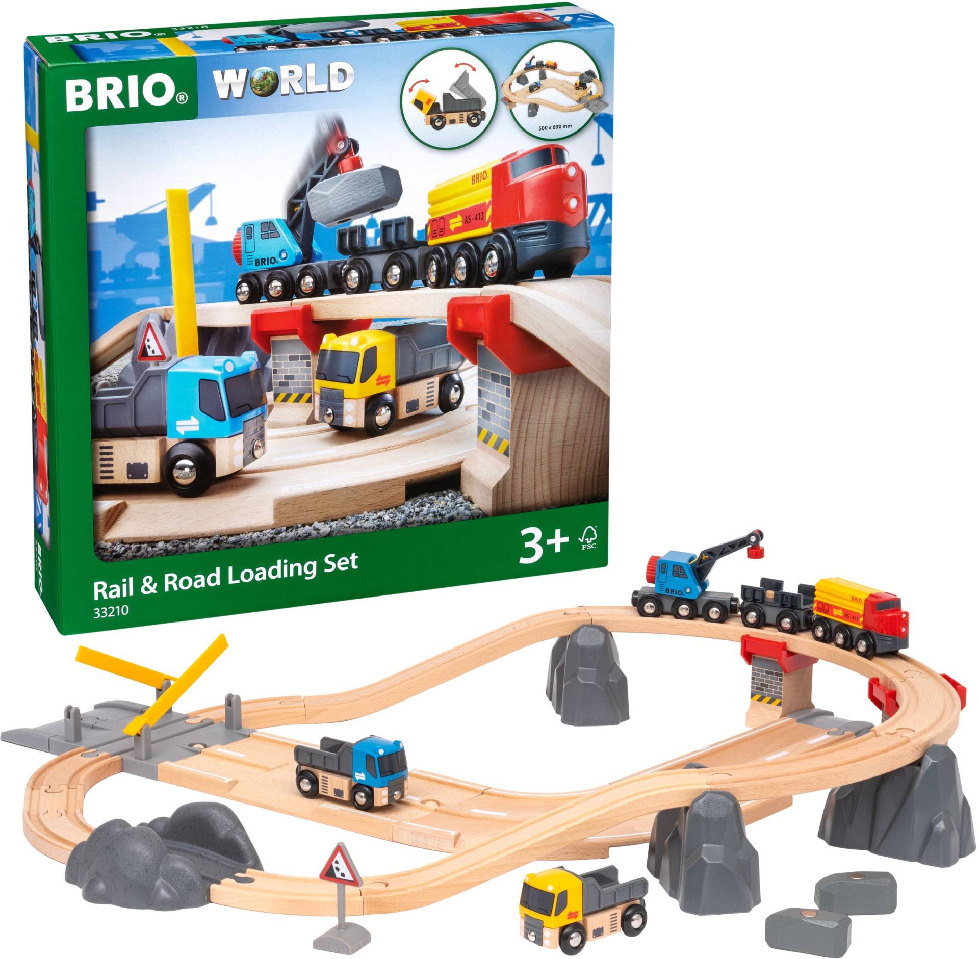 BRIO World 33210 Straßen &  Schienen Steinverladeset von BRIO