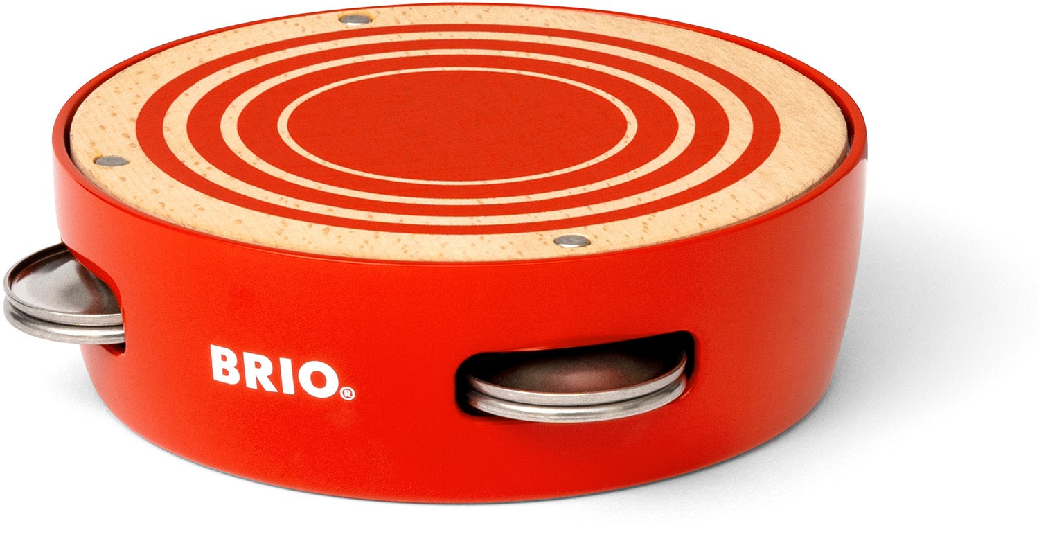 Brio 30263 Tamburin Instrument, Rot von BRIO