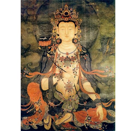 Bristlegrass Holzpuzzle für Erwachsene, 1000 Teile und höher, tibetischer Buddhismus, Thangka, Bodhisattva Samantabhadra, chinesischer Stil, Buddhismus, Malspielzeug, Geschenke, Malpuzzles (1000 von Bristlegrass