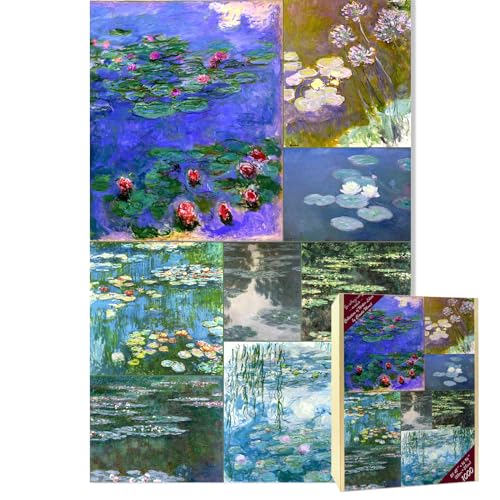 Bristlegrass Holzpuzzle für Erwachsene, ab 1000 Teilen – Claude Monet-Wasserlilien-Kollektion, europäischer Stil, klassisches Ölgemälde, Spielzeug, Geschenke, Malpuzzles (1000 Seerosen) von Bristlegrass