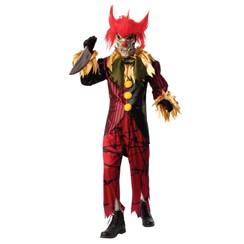 Bristol Novelty 301573STD000 Crazy Clown Erwachsenenkostüm, Herren, Damen, mehrfarbig, STD Bristol Novelty 301573STD000 Crazy Clown Erwachsenenkostüm, Herren, Damen, mehrfarbig, STD von Bristol Novelty