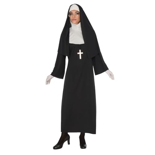 Bristol Novelty 301580S000 Kostüm Nonne, für Damen/Erwachsene, schwarz, EU 36/38 Bristol Novelty 301580S000 Kostüm Nonne, für Damen/Erwachsene, schwarz, EU 36/38 von Rubie's