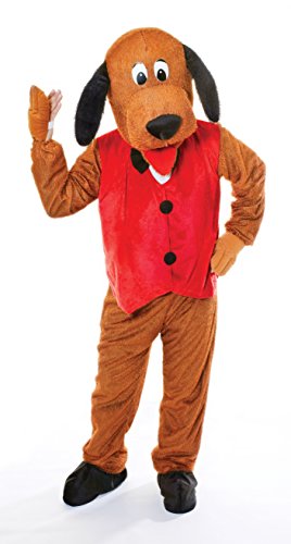 Bristol Novelty AC269 Hund mit Weste Kostüm mit großem Kopf, Rot von Bristol Novelty