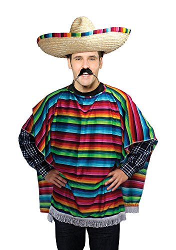 Bristol Novelty AC560 Mexikanischer Poncho-Kostüm für Erwachsene, Mehrfarbig, Einheitsgröße von Bristol Novelty