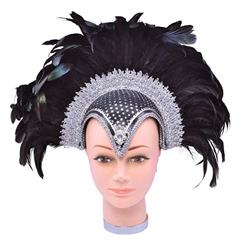 Bristol Novelty BA071 Helm mit Federn und Flechten Halloween Bristol Novelty BA071 Helm mit Federn und Flechten Halloween von Bristol Novelty