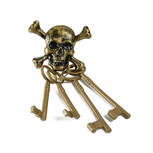 Bristol Novelty BA204 Skelettschlüssel Piraten-Schlüssel mit Schädel, Unisex Adult, Multi-Colour, Einheitsgröße Bristol Novelty BA204 Skelettschlüssel Piraten-Schlüssel mit Schädel, Unisex Adult, Multi-Colour, Einheitsgröße von Bristol Novelty