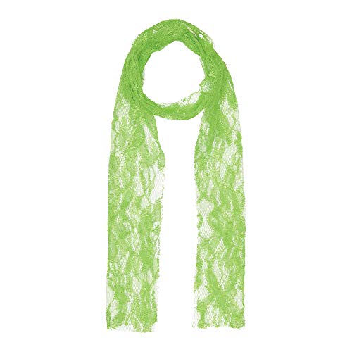 Bristol Novelty BA207 80er Jahre Neon Spitzenschal | Für Damen | 1 Stück | Grün | 500 cm x 20 cm x 180 cm 80', Einheitsgröße Bristol Novelty BA207 80er Jahre Neon Spitzenschal | Für Damen | 1 Stück | Grün | 500 cm x 20 cm x 180 cm 80', Einheitsgröße von Bristol Novelty