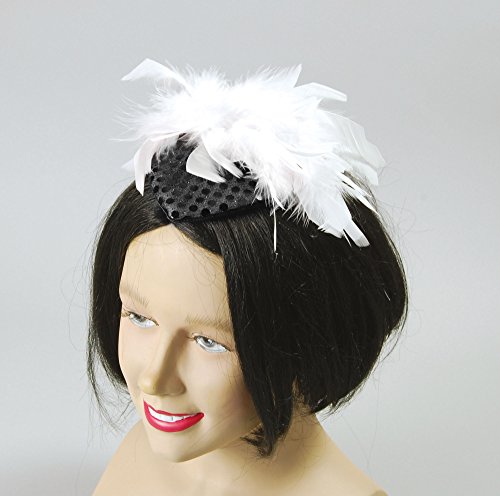 Bristol Novelty BA325 Hut mit Pailletten und Federn, Schwarz Bristol Novelty BA325 Hut mit Pailletten und Federn, Schwarz von Bristol Novelty