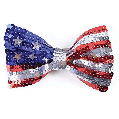 Bristol Novelty BA521 1 Stück. Pailletten-Fliege in den USA, Gestreift, Mehrfarbig, Einheitsgröße Bristol Novelty BA521 1 Stück. Pailletten-Fliege in den USA, Gestreift, Mehrfarbig, Einheitsgröße von Bristol Novelty
