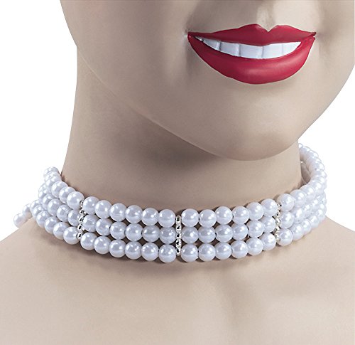Bristol Novelty BA769 Perlen Choker, Damen, weiß, Einheitsgröße Bristol Novelty BA769 Perlen Choker, Damen, weiß, Einheitsgröße von Bristol Novelty