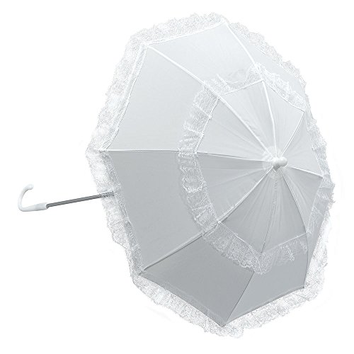 Bristol Novelty BA774 Weißer Sonnenschirm mit langem Griff, Unisex Adult, White, Einheitsgröße Bristol Novelty BA774 Weißer Sonnenschirm mit langem Griff, Unisex Adult, White, Einheitsgröße von Bristol Novelty