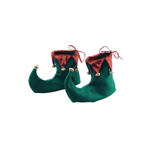 Bristol Novelty BA853 Weihnachtself Schuhe mit Glocken, Grün/Rot von Bristol Novelty