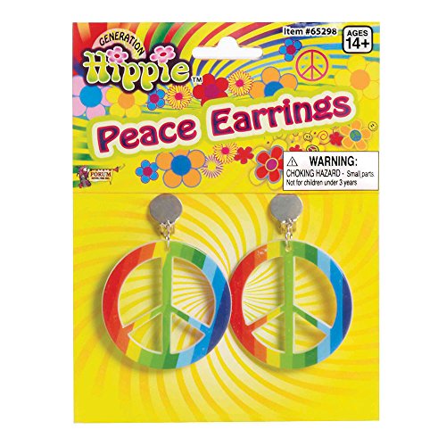 Bristol Novelty BA986 Hippie Ohrring, Bunt, Damen, Mehrfarbig, Einheitsgröße von Bristol Novelty