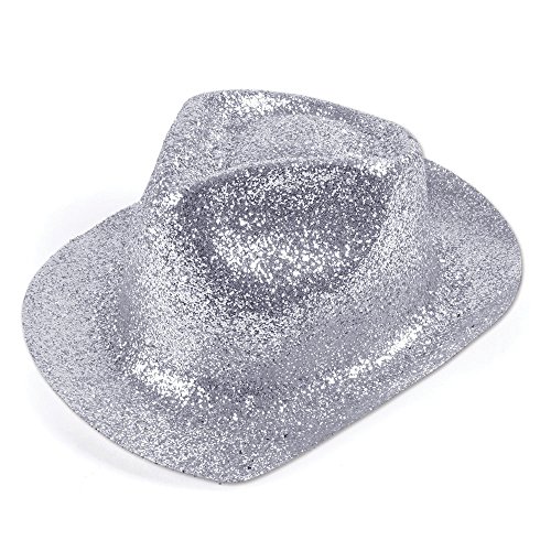 Bristol Novelty BH085 Trilby, Kunststoff, silberfarben, Einheitsgröße von Bristol Novelty