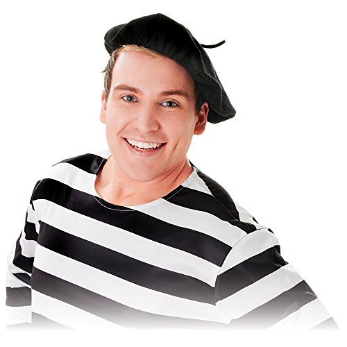 Bristol Novelty BH110, schwarz Französische Baskenmütze, Einheitsgröße Halloween von Bristol Novelty