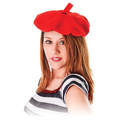 Bristol Novelty BH111, Unisex, Erwachsene, rot, Einheitsgröße Französische Baskenmütze Halloween von Bristol Novelty