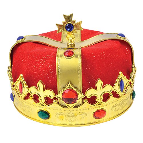 Bristol Novelty BH316 Krone für König oder Königin Königshut, Rot, Einheitsgröße Halloween Bristol Novelty BH316 Krone für König oder Königin Königshut, Rot, Einheitsgröße Halloween von Bristol Novelty