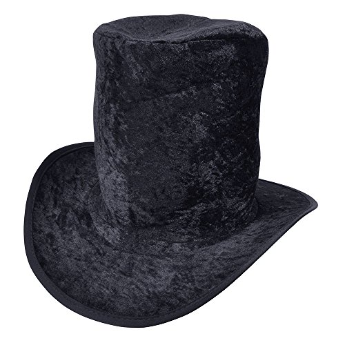 Bristol Novelty BH339 Kostümhüte, hoher Zylinder, Samt, schwarz, Einheitsgröße Halloween von Bristol Novelty