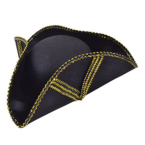Bristol Novelty BH443 Dreispitz mit Goldborte, Unisex Adult, Black, Einheitsgröße Bristol Novelty BH443 Dreispitz mit Goldborte, Unisex Adult, Black, Einheitsgröße von Bristol Novelty