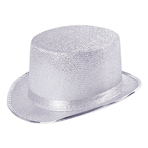 Bristol Novelty BH466 Silberfarbener Lurex-Zylinder, Unisex Adult, Silber, Einheitsgröße Bristol Novelty BH466 Silberfarbener Lurex-Zylinder, Unisex Adult, Silber, Einheitsgröße von Bristol Novelty
