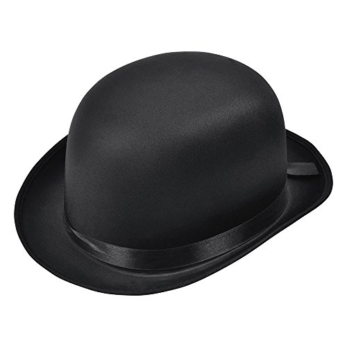 Bristol Novelty BH493 Kopfaccessoire, Seiden-Finish, 1 Stück, schwarz, Einheitsgröße für Erwachsene, Unisex Melone aus Satin Halloween Bristol Novelty BH493 Kopfaccessoire, Seiden-Finish, 1 Stück, schwarz, Einheitsgröße für Erwachsene, Unisex Melone aus Satin Halloween von Bristol Novelty