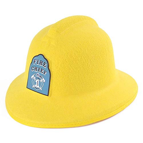 Bristol Novelty BH496 Filz-Feuerwehrhelm mit Marke, Yellow, Einheitsgröße Halloween Bristol Novelty BH496 Filz-Feuerwehrhelm mit Marke, Yellow, Einheitsgröße Halloween von Bristol Novelty