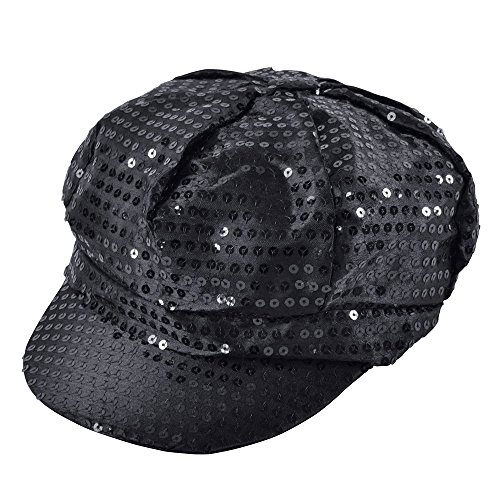 Bristol Novelty BH540 Pailletten-Kappe, Unisex, im 1970er-Jahre-Stil, 1 Stück, schwarz, Einheitsgröße, Erwachsene, Damen Halloween Bristol Novelty BH540 Pailletten-Kappe, Unisex, im 1970er-Jahre-Stil, 1 Stück, schwarz, Einheitsgröße, Erwachsene, Damen Halloween von Bristol Novelty