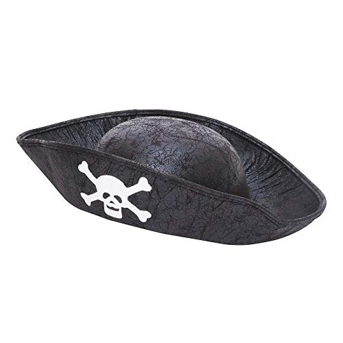 Bristol Novelty BH561 Piratenhut, schwarz, Kinder, Unisex, Einheitsgröße Halloween von Bristol Novelty