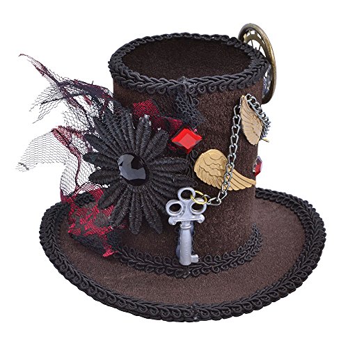 Bristol Novelty BH612 Steampunk-Mini-Zylinder, hoch, für Damen, Einheitsgröße Halloween, Brown Bristol Novelty BH612 Steampunk-Mini-Zylinder, hoch, für Damen, Einheitsgröße Halloween, Brown von Bristol Novelty