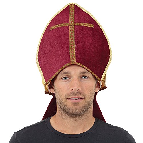 Bristol Novelty BH626 Pontifex-Hut, Herren, rot, Einheitsgröße Halloween Bristol Novelty BH626 Pontifex-Hut, Herren, rot, Einheitsgröße Halloween von Bristol Novelty