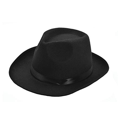 Bristol Novelty BH627 Wollfilz-Gangsterhut, für Herren, schwarz, Einheitsgröße Halloween von Bristol Novelty