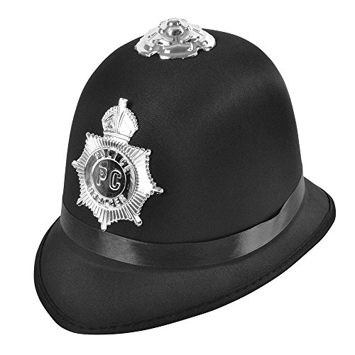 Bristol Novelty BH660 Police Bobby Hat Satin Stoff, Unisex-Erwachsene, Einheitsgröße von Bristol Novelty