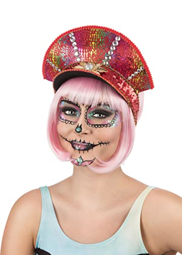 Bristol Novelty BH732 Militärmütze, metallisch-pink Halloween Bristol Novelty BH732 Militärmütze, metallisch-pink Halloween von Bristol Novelty