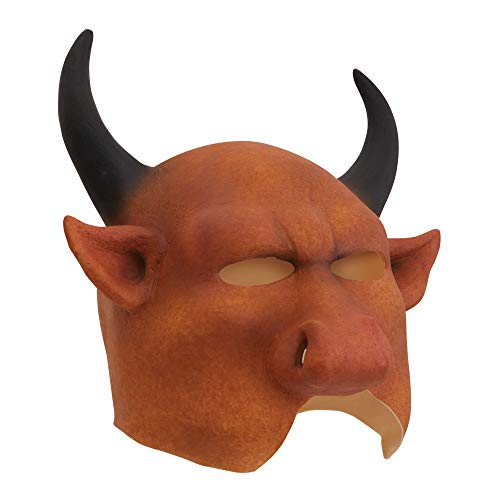 Bristol Novelty Halloween BM554 Stier Maske, Braun/Schwarz, Unisex – Erwachsene, Einheitsgröße von Bristol Novelty