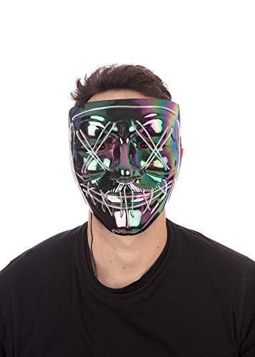Bristol Novelty BM589 Halloween Schillernde Anarchy-Maske, Men, Grün Bristol Novelty BM589 Halloween Schillernde Anarchy-Maske, Men, Grün von Bristol Novelty