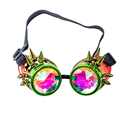 Bristol Novelty BM605 Kaleidoskop-Brille, grün und rot, Unisex Adult von Bristol Novelty
