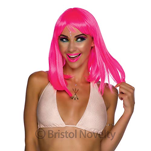 Bristol Novelty BW854 Chic Puppe Perücke, Neon-Pink, Einheitsgröße von Bristol Novelty