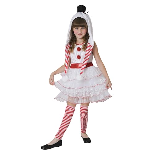 Bristol Novelty CF116 Schneemädchen Kostüm, weiß, rot, Größe 5-7 Jahre, Mädchen, 6-8 Bristol Novelty CF116 Schneemädchen Kostüm, weiß, rot, Größe 5-7 Jahre, Mädchen, 6-8 von Bristol Novelty