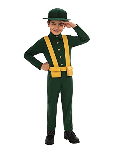 Rubies CF228S WWI Soldier Kostüm, Jungen, Grün, Gelb, 4-6 Jahre von Rubie's