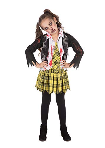 Bristol Novelty CF251L Dämon Kostüm, Unisex – Erwachsene, Weiß, Gelb, Schwarz, 8-10 Jahre von Bristol Novelty
