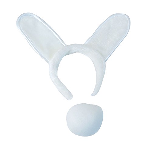 Bristol Novelty DS007 Kaninchen Accessoiren, Damen, weiß, Einheitsgröße von Bristol Novelty
